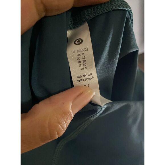 Esoft Green Blue Lycra High Waisted Leggings Size XS NWOT - Picture 5 of 6